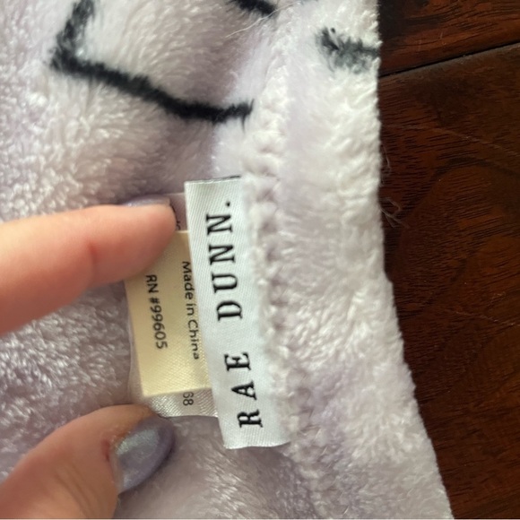 Rae Dunn Soft Gray Blanket with Yellow Duck Design Easter - Picture 3 of 3